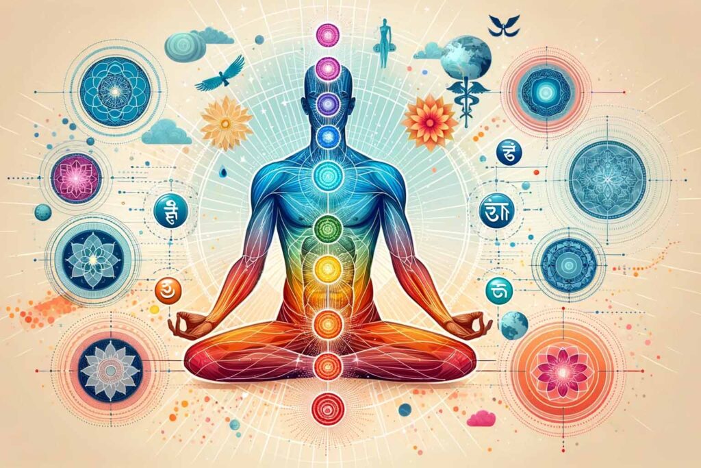 Ubicacion de los chakras en el cuerpo.